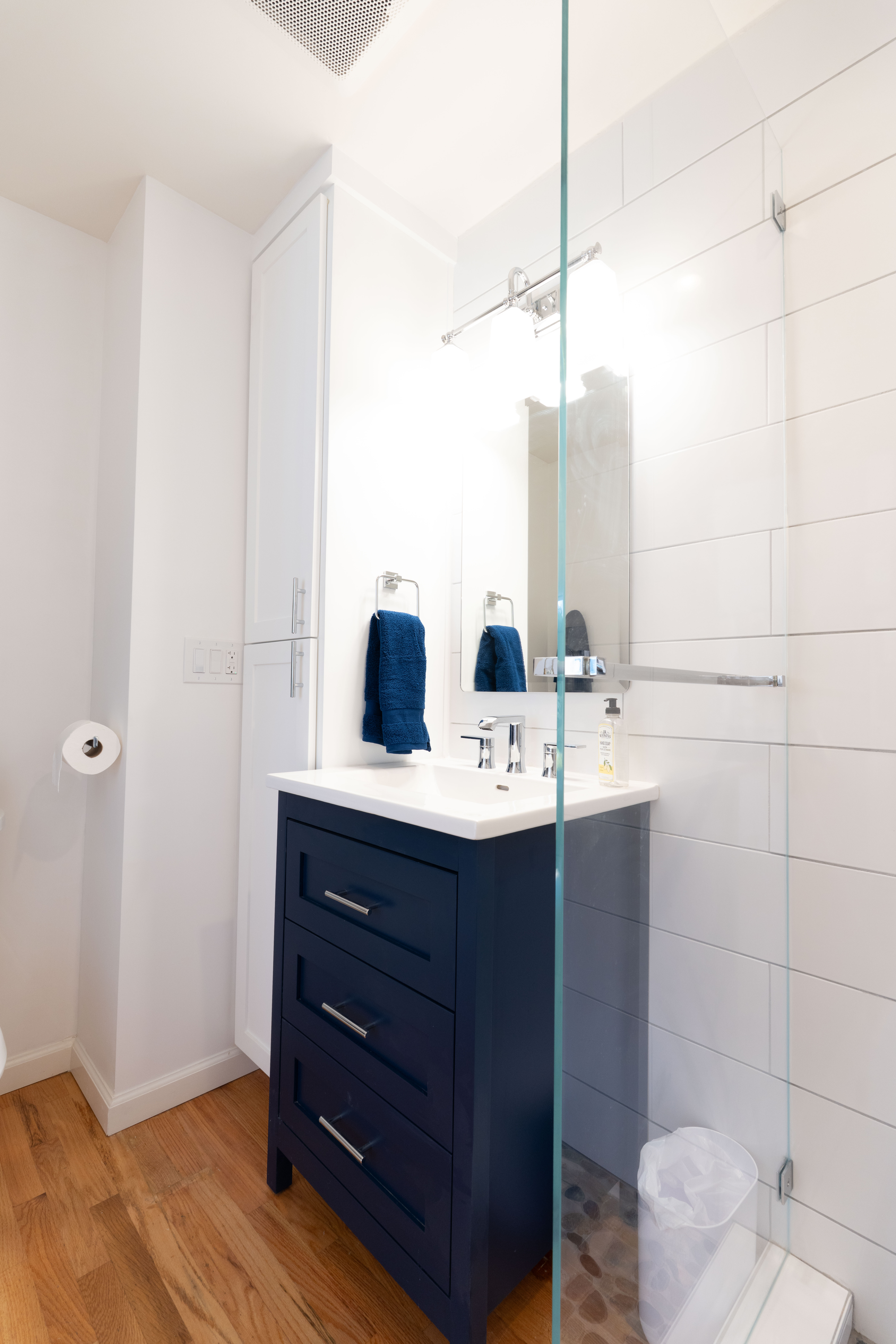Closet-to-bathroom conversion